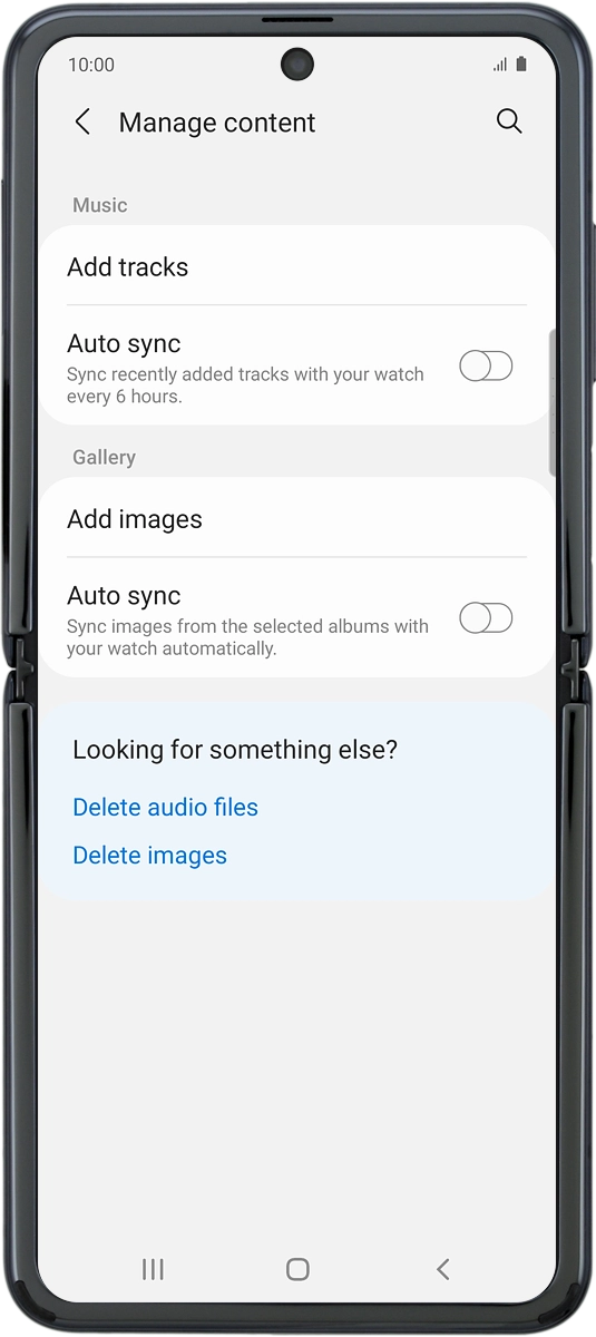 On your phone: Press Add tracks. On your phone: Press Add tracks.