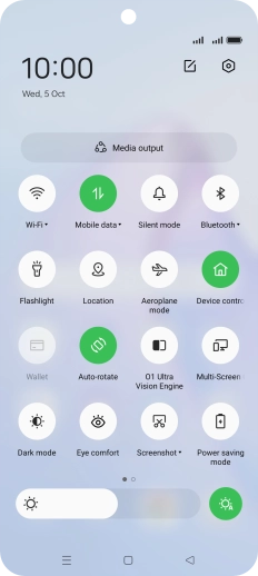 Press the settings icon. Press the settings icon.