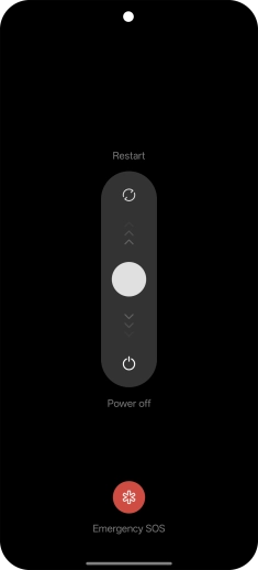 Press and drag the circle downwards. Press and drag the circle downwards.