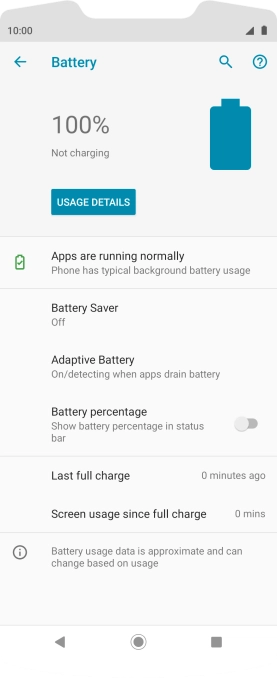 Press Battery Saver. Press Battery Saver.