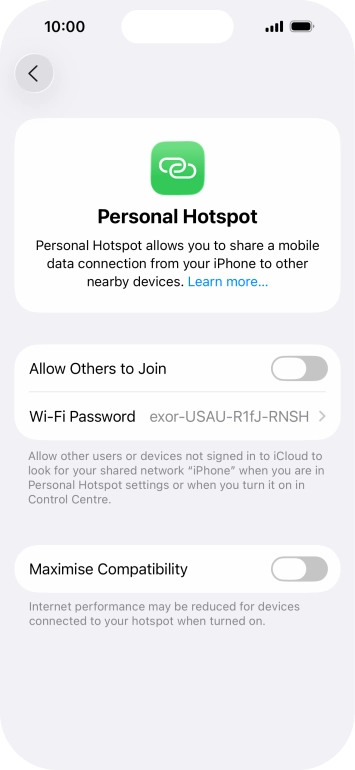 Press Wi-Fi Password and key in the required password. Press Wi-Fi Password and key in the required password.