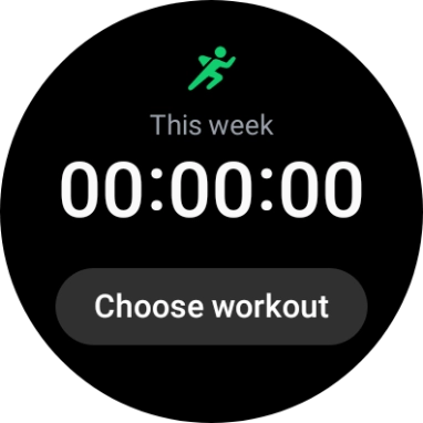 Press Choose workout. Press Choose workout.