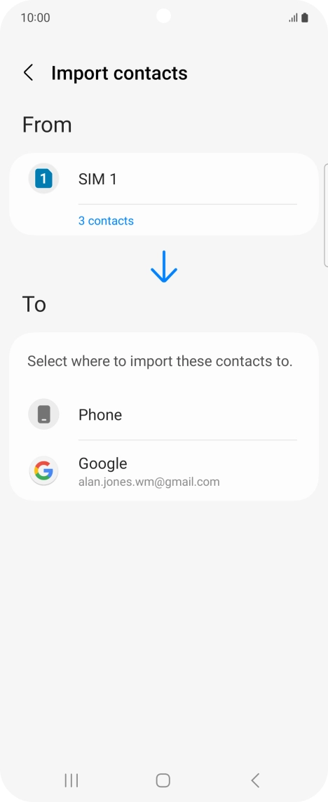 Press the required Google account. Press the required Google account.