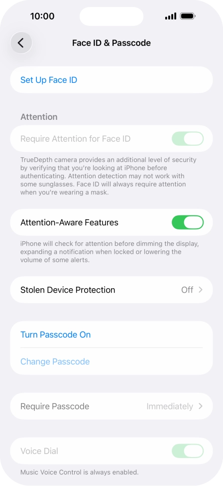 Press Set Up Face ID. Press Set Up Face ID.