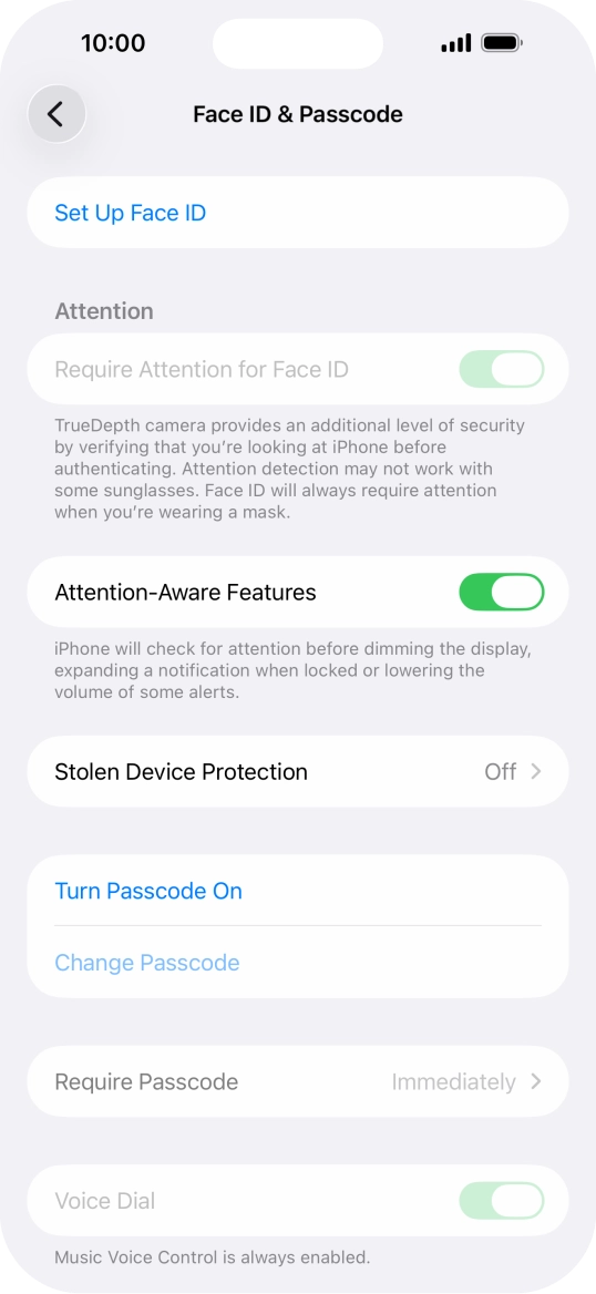 Press Set Up Face ID. Press Set Up Face ID.