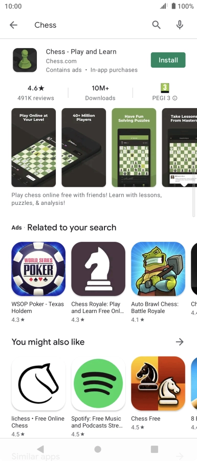 Press the required app. Press the required app.