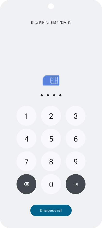 If you're asked to key in your PIN, do so and press arrow right. The default PIN is 1111. If you're asked to key in your PIN, do so and press arrow right. The default PIN is 1111.