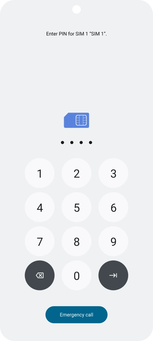 If you're asked to key in your PIN, do so and press arrow right. The default PIN is 1111. If you're asked to key in your PIN, do so and press arrow right. The default PIN is 1111.