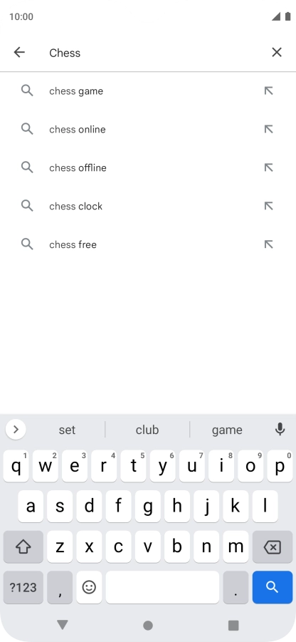Key in the name or subject of the required app and press the search icon. Key in the name or subject of the required app and press the search icon.