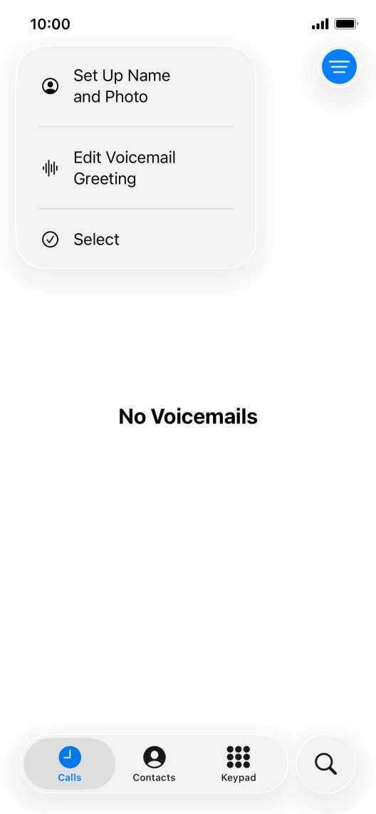 Press Edit Voicemail Greeting. Press Edit Voicemail Greeting.