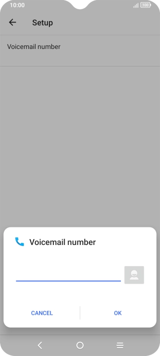 Key in +447953222222 and press OK. Key in +447953222222 and press OK.