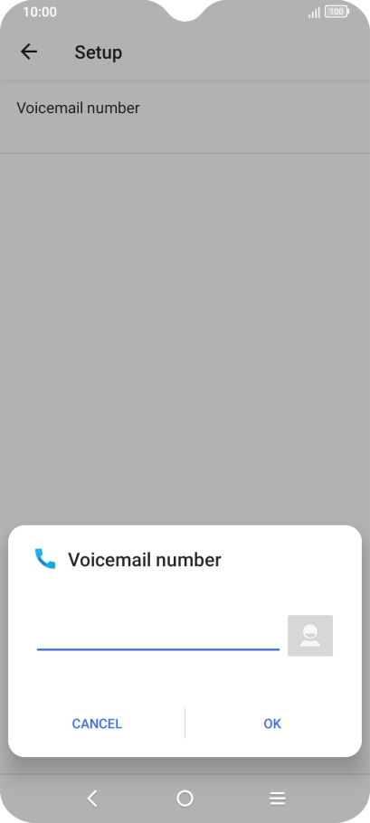 Key in +447953222222 and press OK. Key in +447953222222 and press OK.