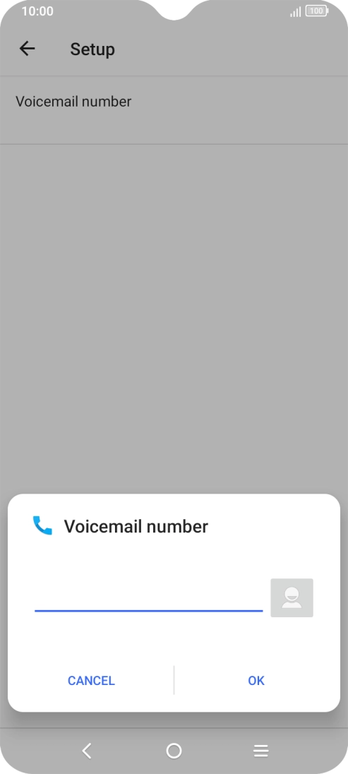 Key in +447953222222 and press OK. Key in +447953222222 and press OK.