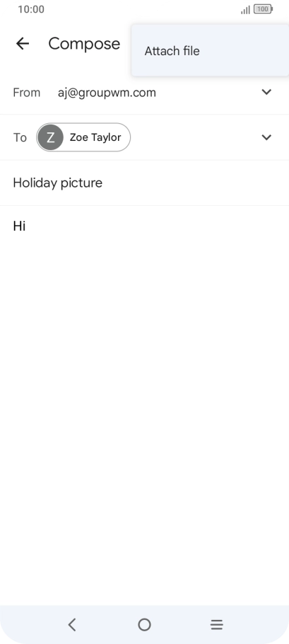 Press Attach file and go to the required folder. Press Attach file and go to the required folder.