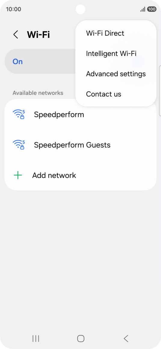Press Intelligent Wi-Fi. Press Intelligent Wi-Fi.