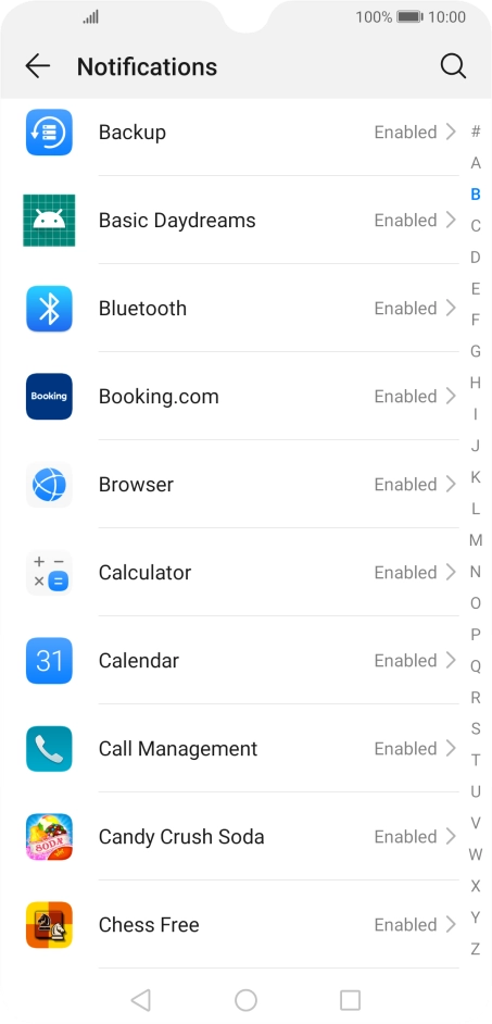 Press the required app. Press the required app.