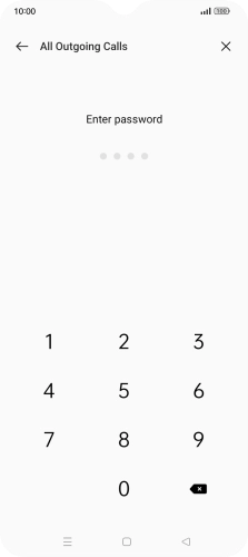 Key in your barring password. Key in your barring password.
