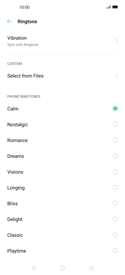 Press Select from Files. Press Select from Files.