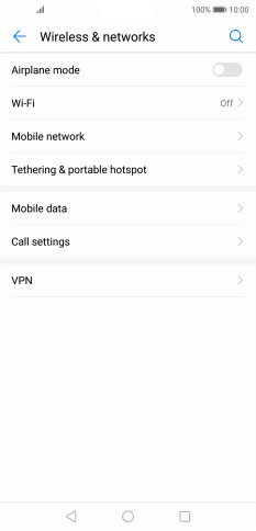 Press Mobile network. Press Mobile network.
