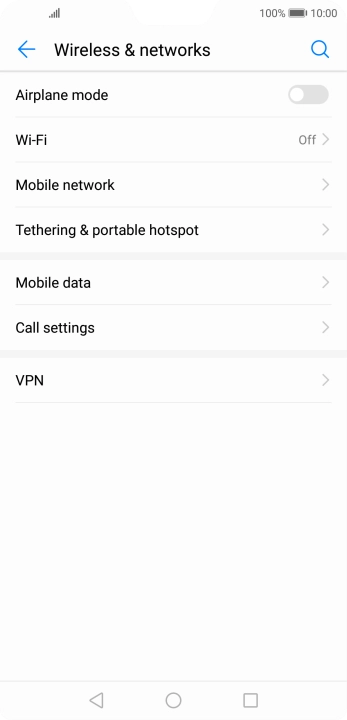Press Mobile network. Press Mobile network.