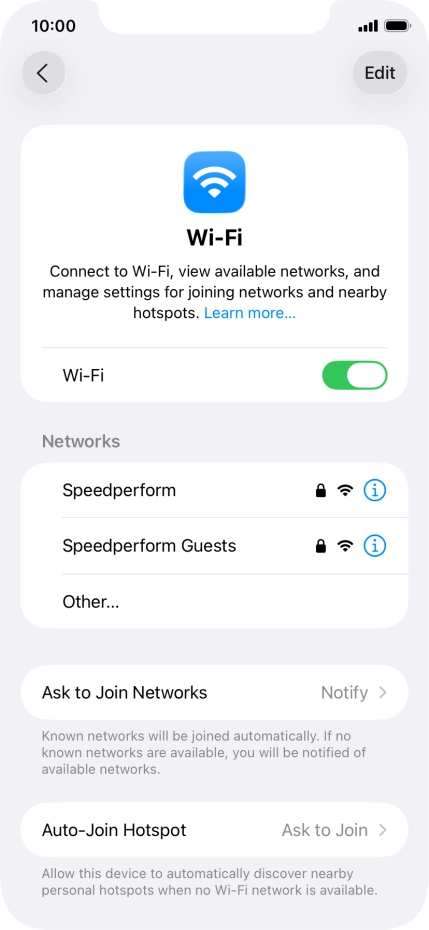 Press the required Wi-Fi network and key in the password for the Wi-Fi network. Press the required Wi-Fi network and key in the password for the Wi-Fi network.