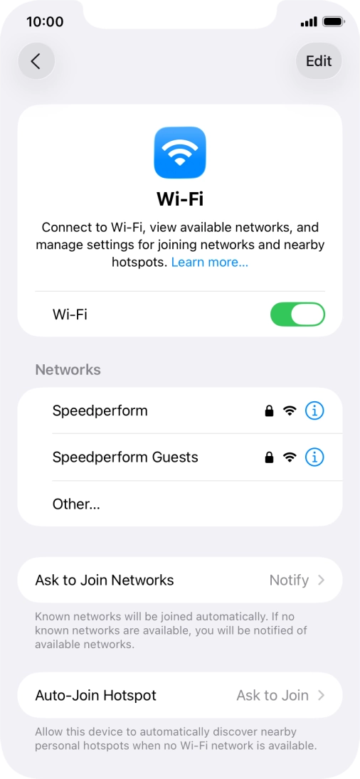 Press the required Wi-Fi network and key in the password for the Wi-Fi network. Press the required Wi-Fi network and key in the password for the Wi-Fi network.