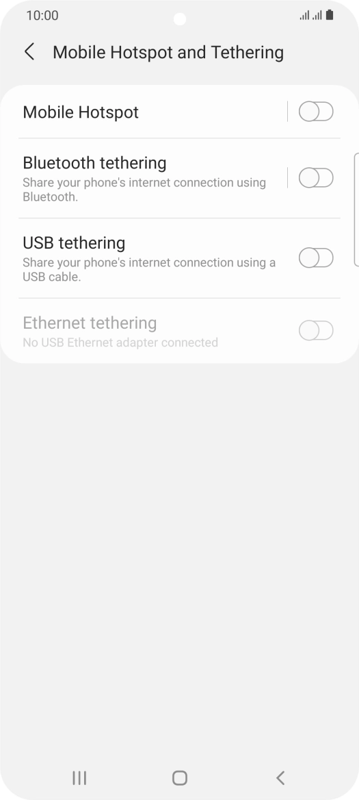 Press Mobile Hotspot. Press Mobile Hotspot.