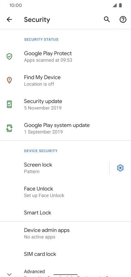 Press Screen lock and key in the current phone lock code. Press Screen lock and key in the current phone lock code.