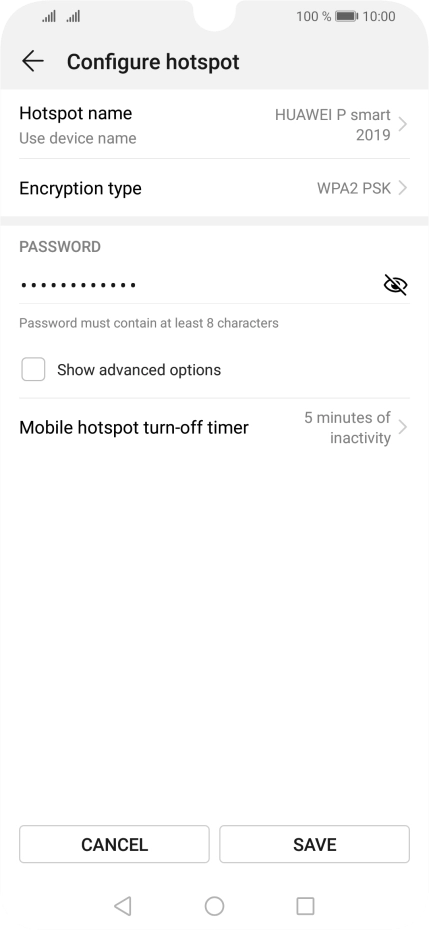 Press Hotspot name. Press Hotspot name.