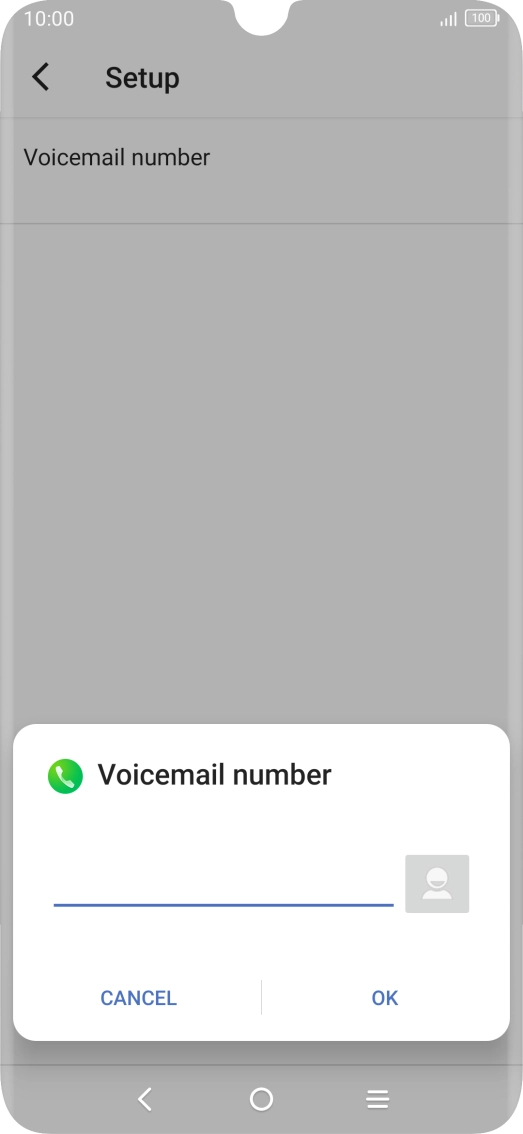 Key in +447953222222 and press OK. Key in +447953222222 and press OK.