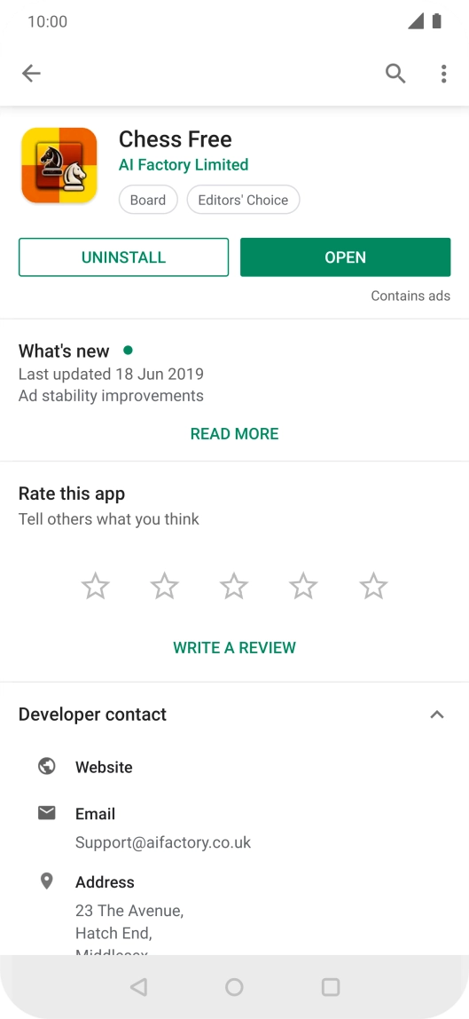 Press UNINSTALL. Press UNINSTALL.