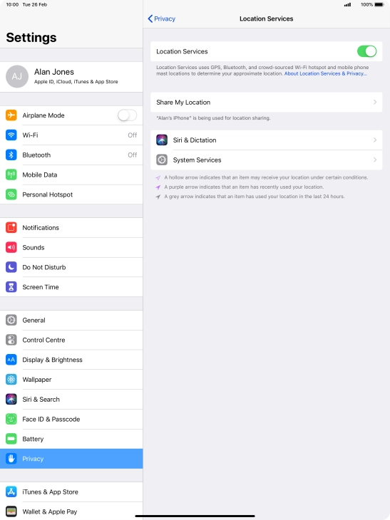 Press the required app. Press the required app.