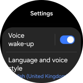 Press Language and voice style. Press Language and voice style.