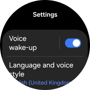 Press Language and voice style. Press Language and voice style.