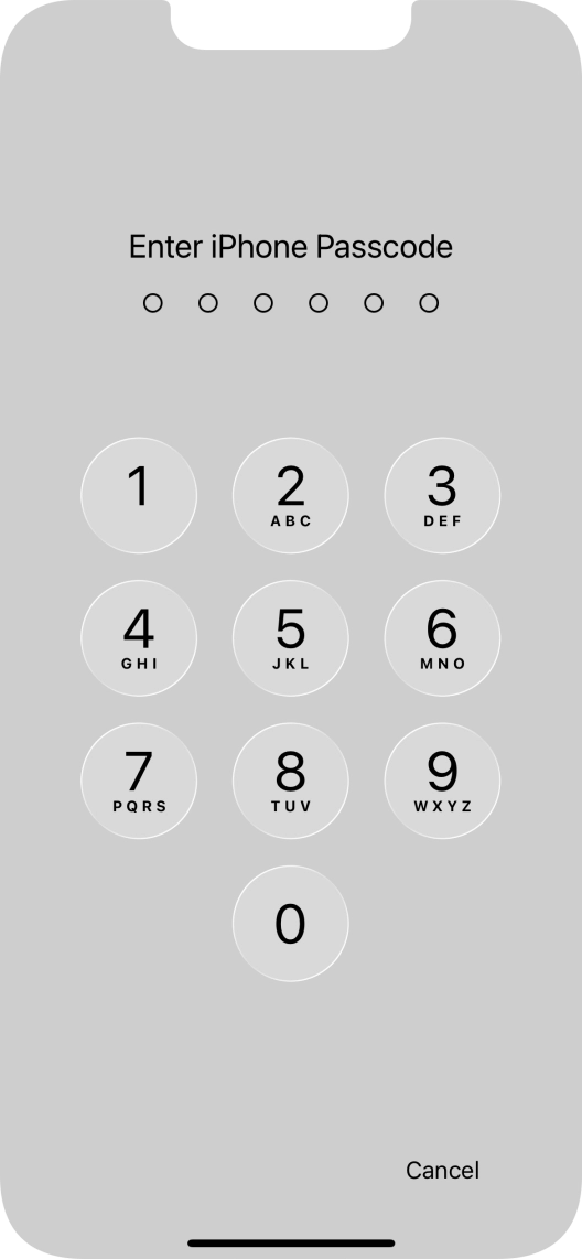 Use the phone lock code you created. Use the phone lock code you created.