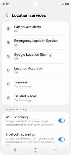 Press Location Accuracy. Press Location Accuracy.