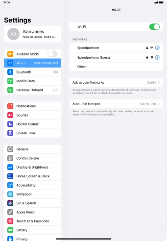 Press the required Wi-Fi network and key in the password for the Wi-Fi network. Press the required Wi-Fi network and key in the password for the Wi-Fi network.