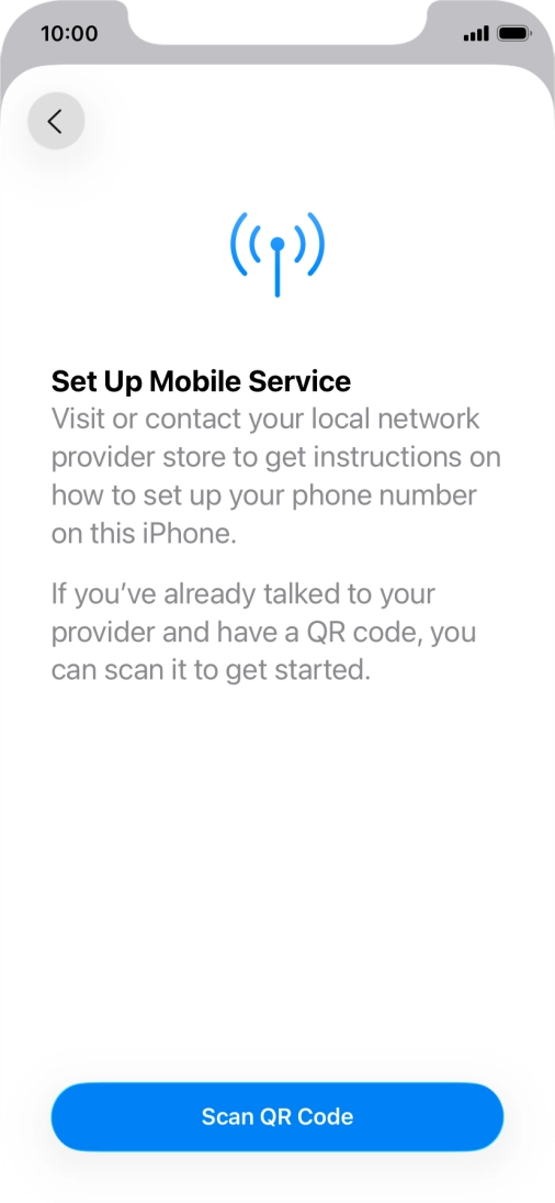 Press Scan QR Code. Press Scan QR Code.