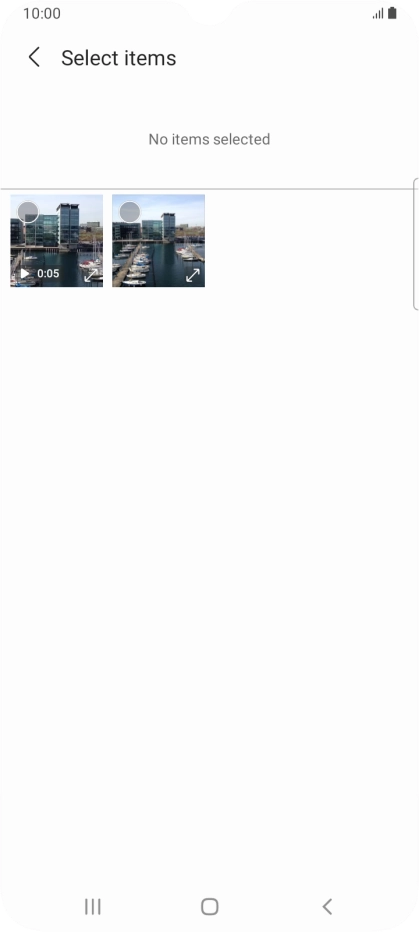 Press the required picture. Press the required picture.