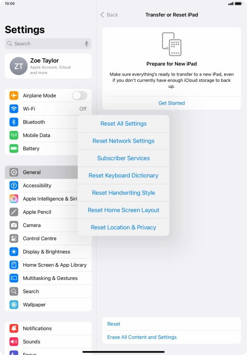 Press Reset All Settings. Press Reset All Settings.