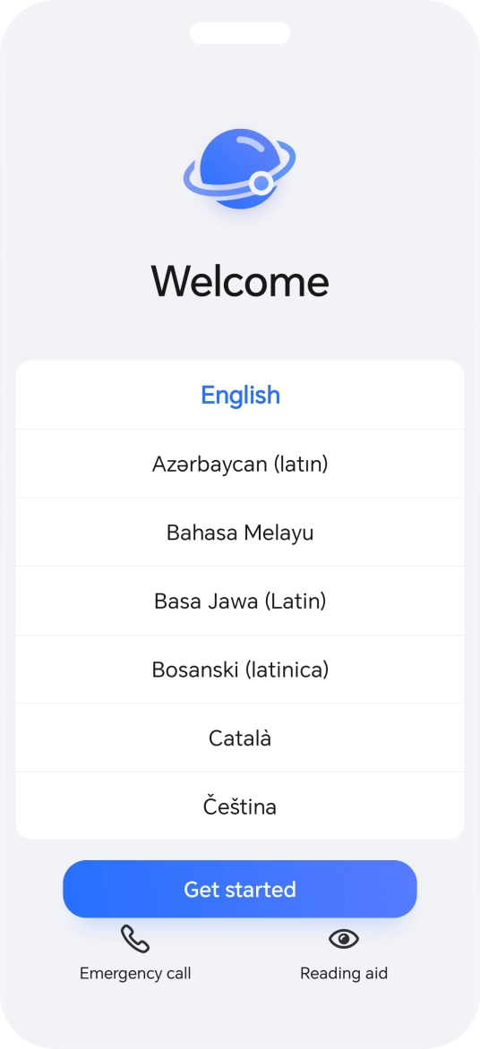 Press the required language. Press the required language.