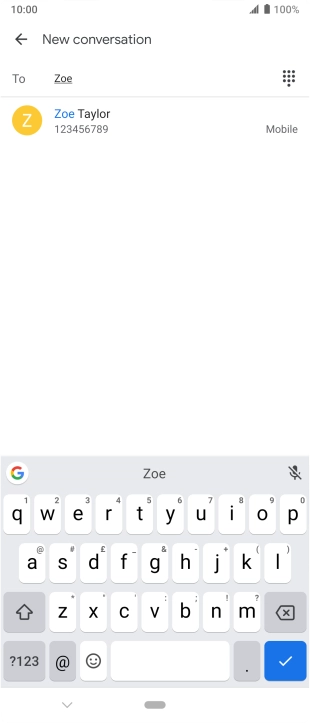 Press the required contact. Press the required contact.