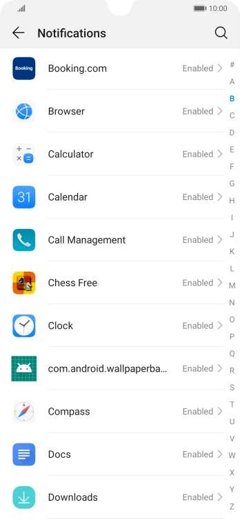 Press the required app. Press the required app.