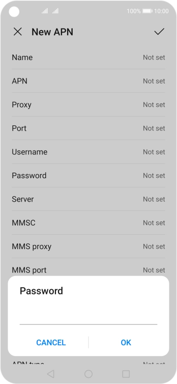 Key in secure and press OK. Key in secure and press OK.