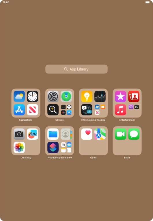 Press the required app. Press the required app.