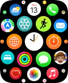 Press the message icon. Press the message icon.