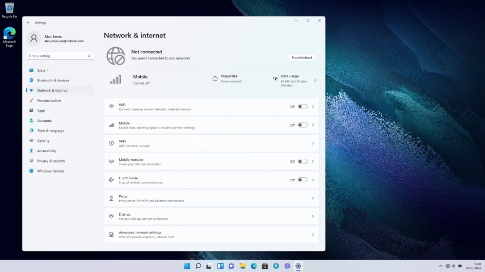 Click Advanced network settings. Click Advanced network settings.