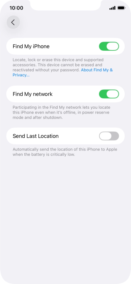 Press the indicator next to Press the indicator next to
