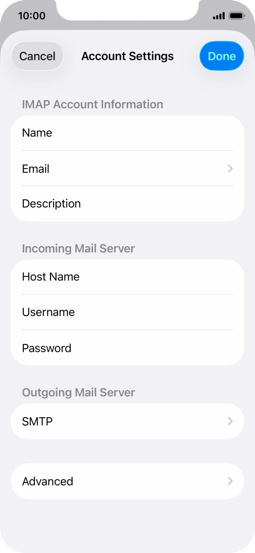 Press SMTP. Press SMTP.