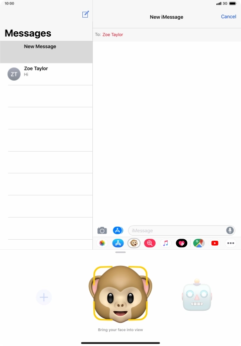You can also send pictures, video clips, audio files and different effects in your iMessage. Follow the instructions on the screen to send your iMessage with the required content. You can also send pictures, video clips, audio files and different effects in your iMessage. Follow the instructions on the screen to send your iMessage with the required content.